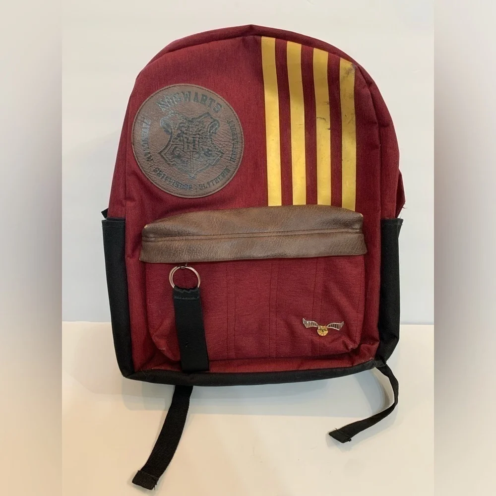 Harry Potter Hogwart’s Maroon/Gold School Backpack Wizarding World Book Bag